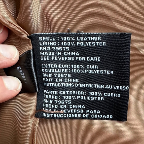 Michael Kors Leather Jacket Sz XS - Picture 7 of 8